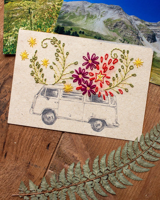 Rue de Pleine Lune Embroidery Card enkel en set