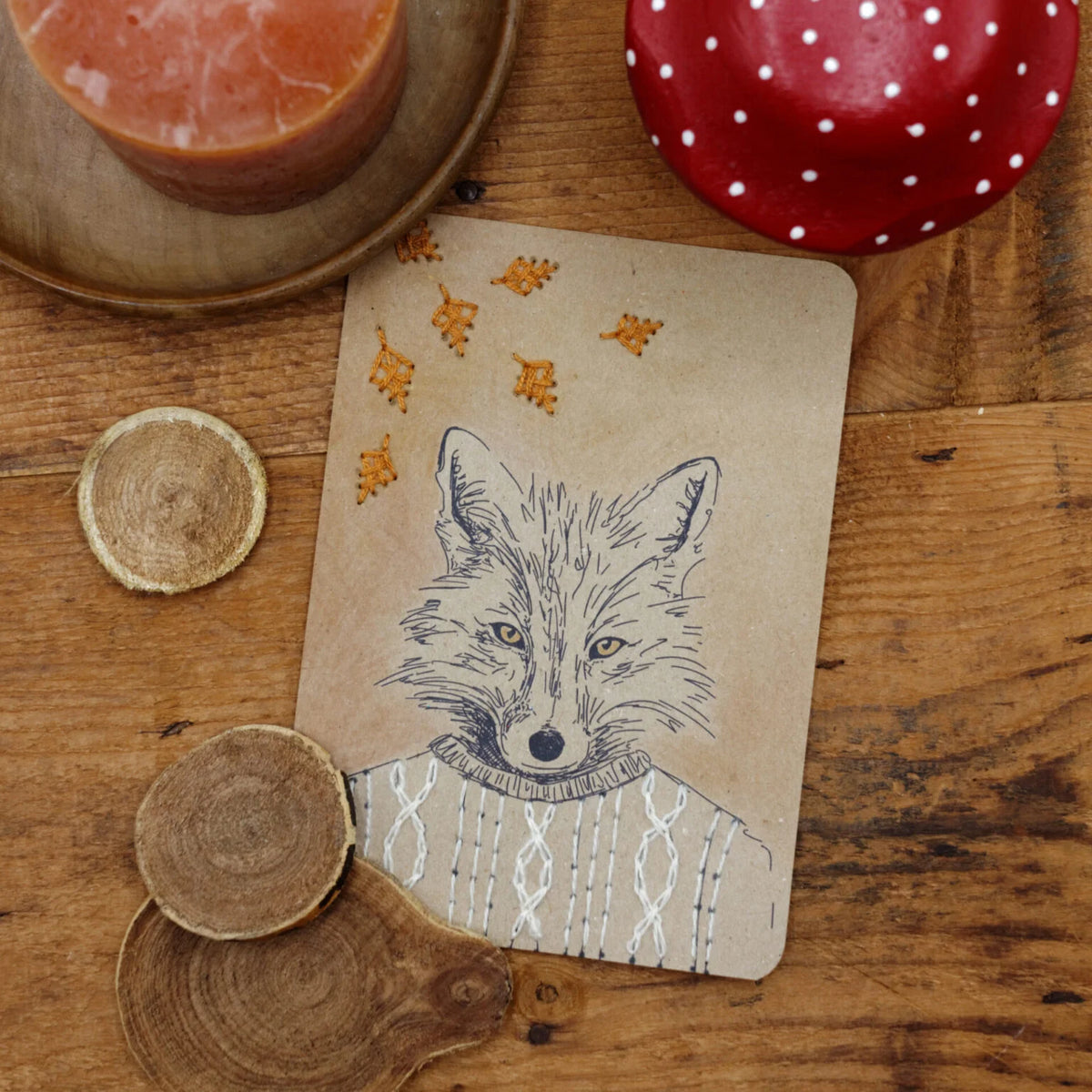 Rue de Pleine Lune Embroidery Card enkel en set