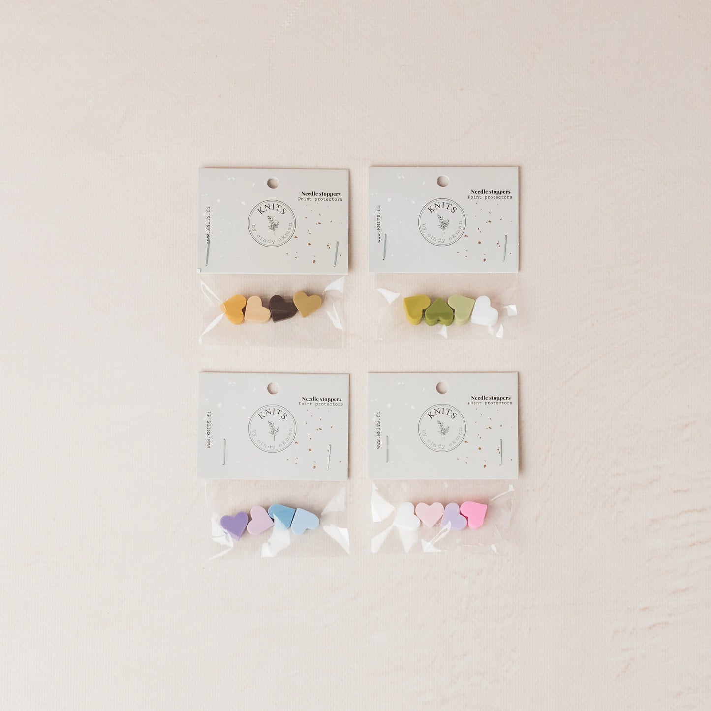 Knits by CE AB needlestoppers hearts