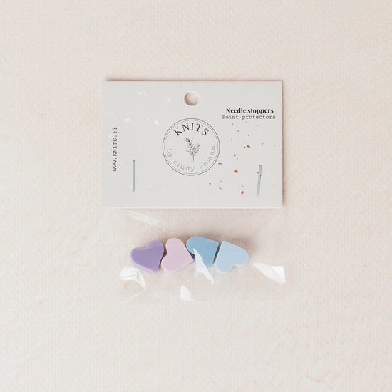 Knits by CE AB needlestoppers hearts