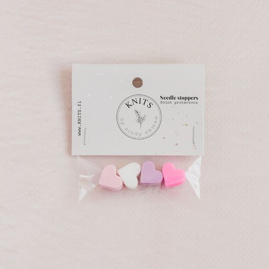 Knits by CE AB needlestoppers hearts