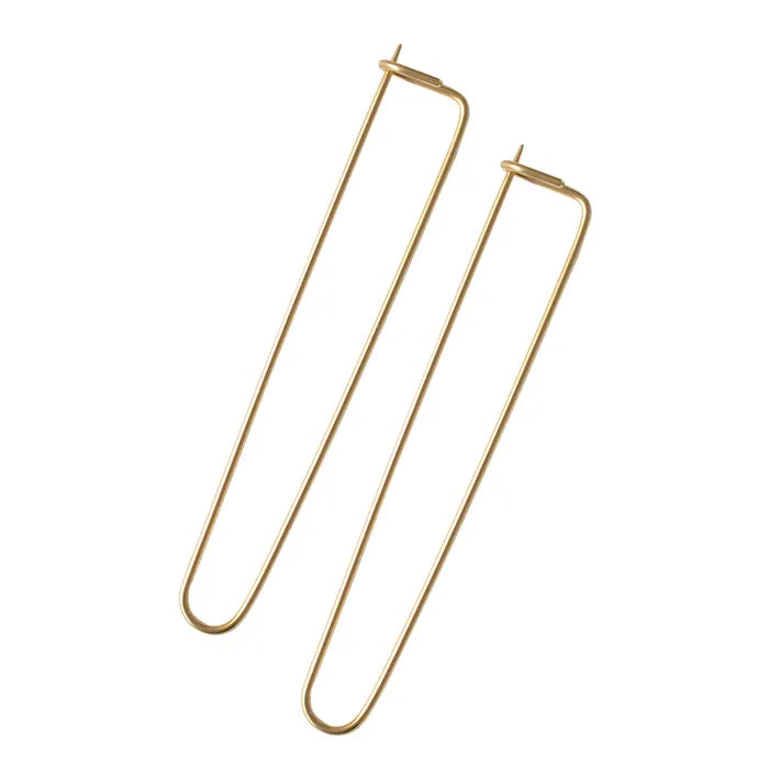 Twee Seeknit Stitch Holders van goudkleurig aluminium, 13 cm lang. Licht, duurzaam en ideaal voor het tijdelijk vasthouden van steken tijdens het breien.