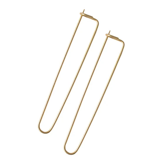 Twee Seeknit Stitch Holders van goudkleurig aluminium, 13 cm lang. Licht, duurzaam en ideaal voor het tijdelijk vasthouden van steken tijdens het breien.