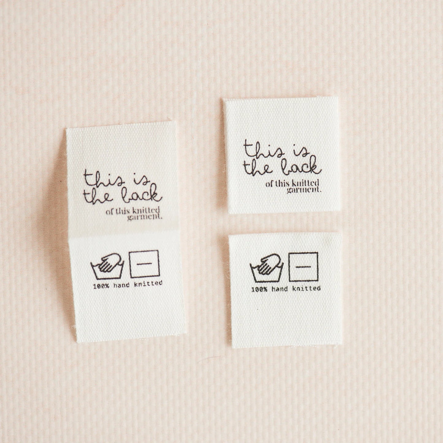 Knits by CE AB cotton tags