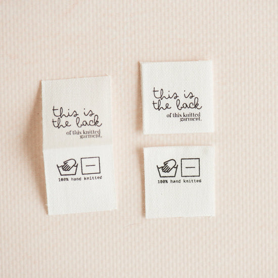 Knits by CE AB cotton tags